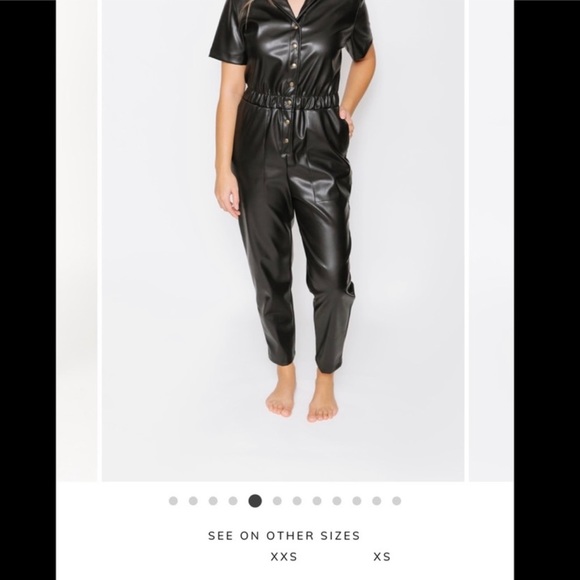 Smash & Tess Midnight Romper in Un-Real Leather 2XS - Picture 3 of 3